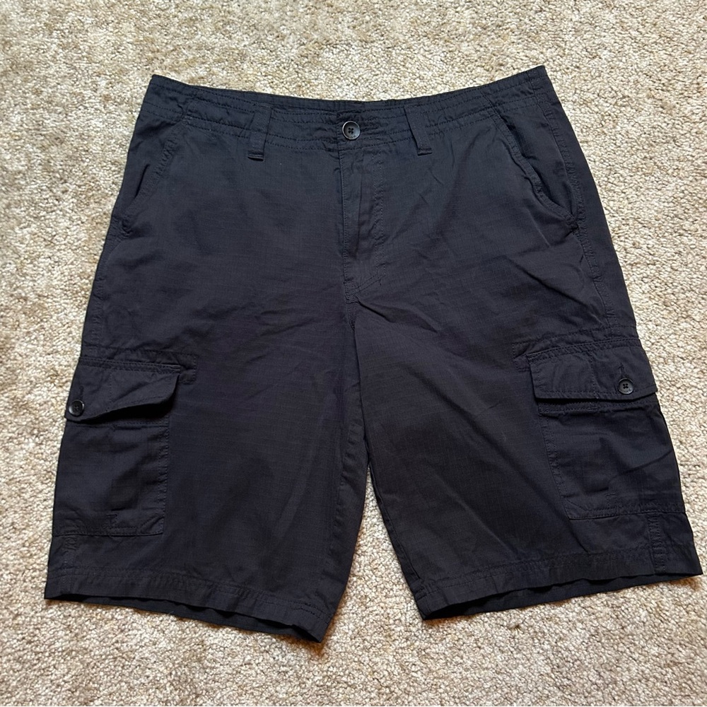 Tony Hawk Skate Board Shorts Black Faint Raised Checkered Design Men’s Size 33